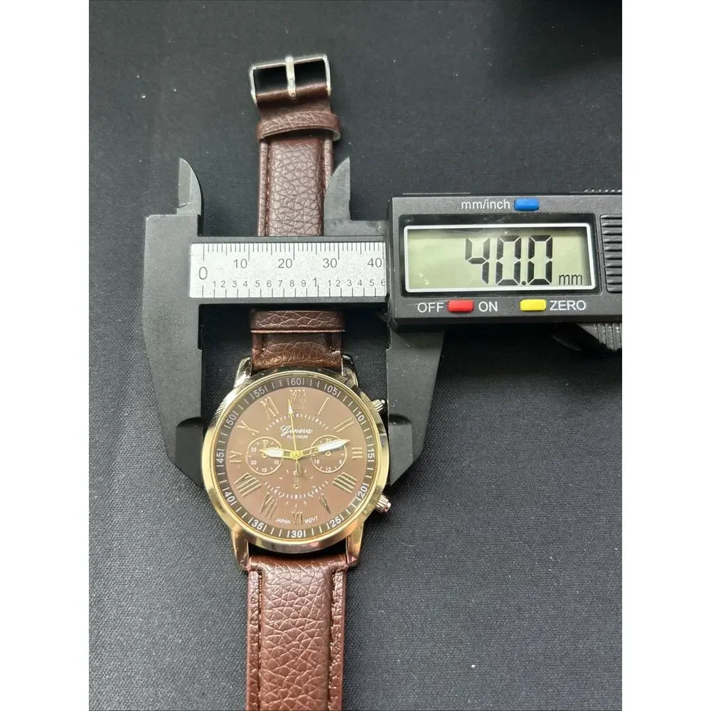 Geneva Platinum Gold Tone Brown Dial And Case Quartz Watch